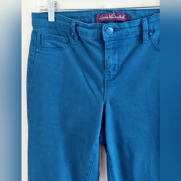 Gloria Vanderbilt women's misses size 6 Sadie aqua blue jeans. Stretch and slim. - Picture 2 of 10